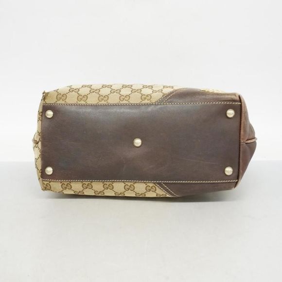 Gucci Tote Bag GG Canvas Beige/Brown Gold Hardware - Picture 3 of 13